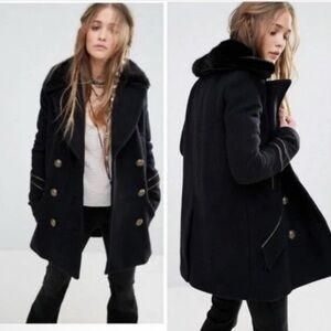 Free People Sedgwick Double-Breasted Pea Coat